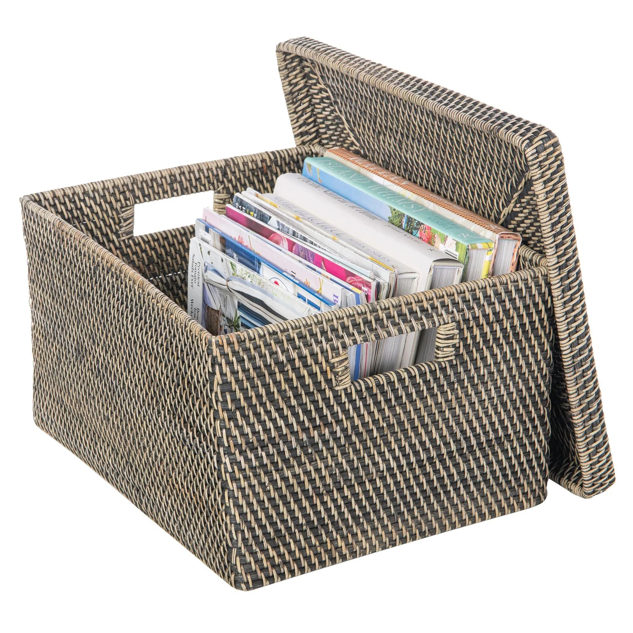 Loma Rectangular Rattan Storage Box and Decorative Storage Basket