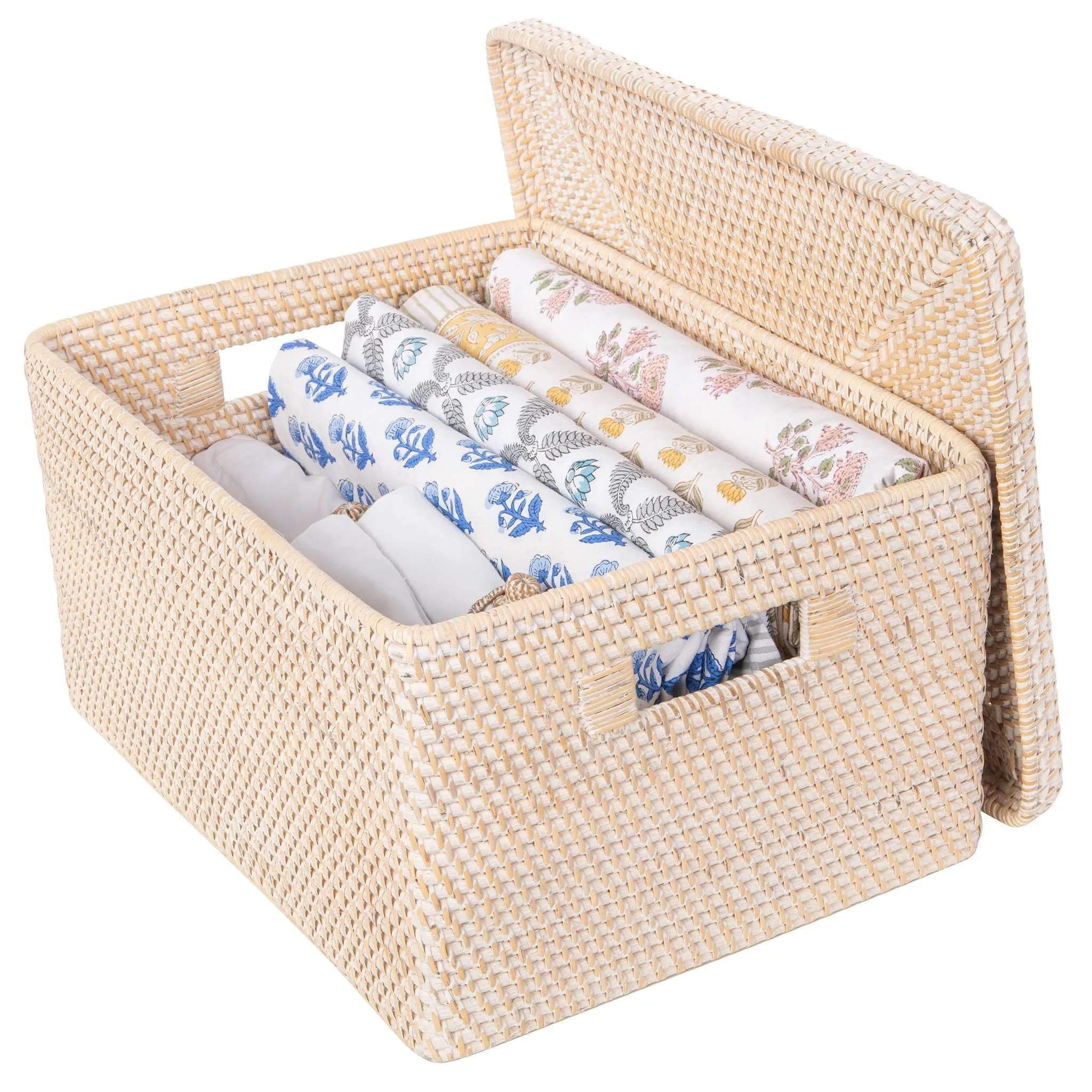 Loma Rectangular Rattan Storage Box and Decorative Storage Basket