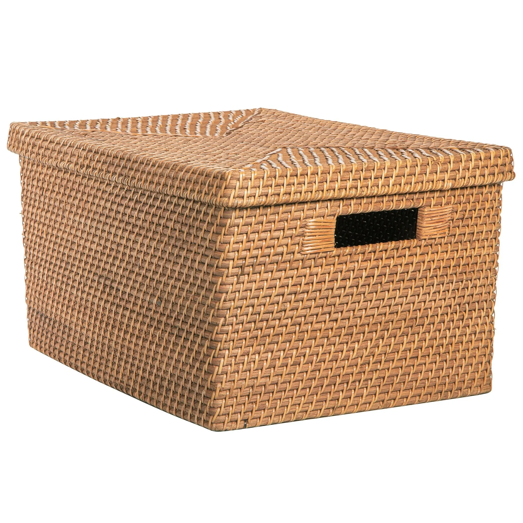 Loma Rectangular Rattan Storage Box and Decorative Storage Basket