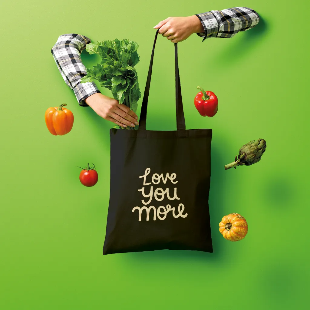 Love You More Shopper Tote Bag