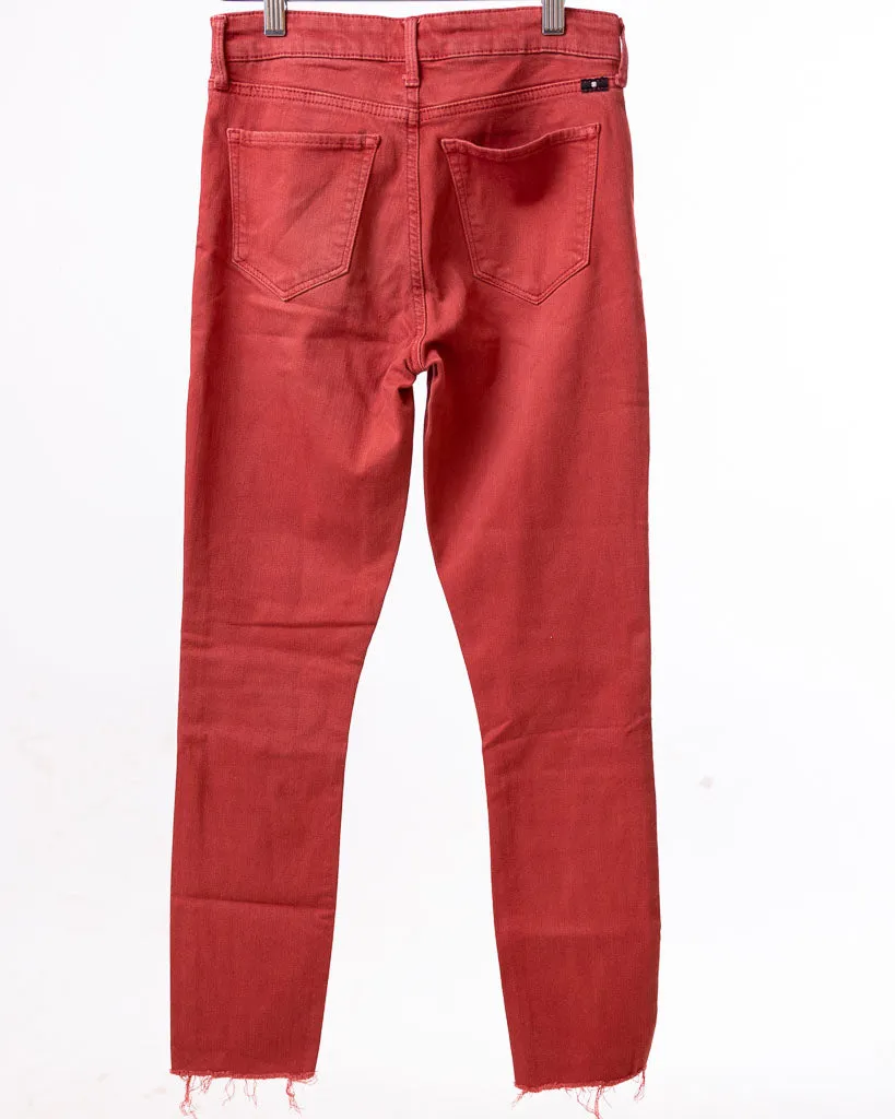 Lucky Brand Womens Red Skinny Jeans