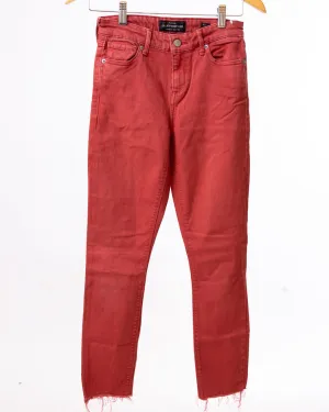 Lucky Brand Womens Red Skinny Jeans