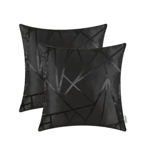 Metallic Décor Black Pillows