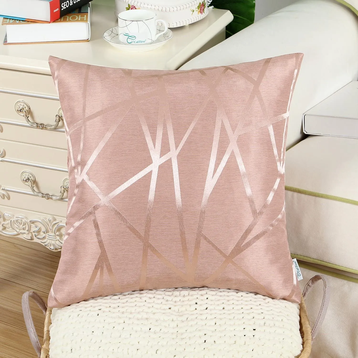 Metallic Décor Rose Gold Pillows