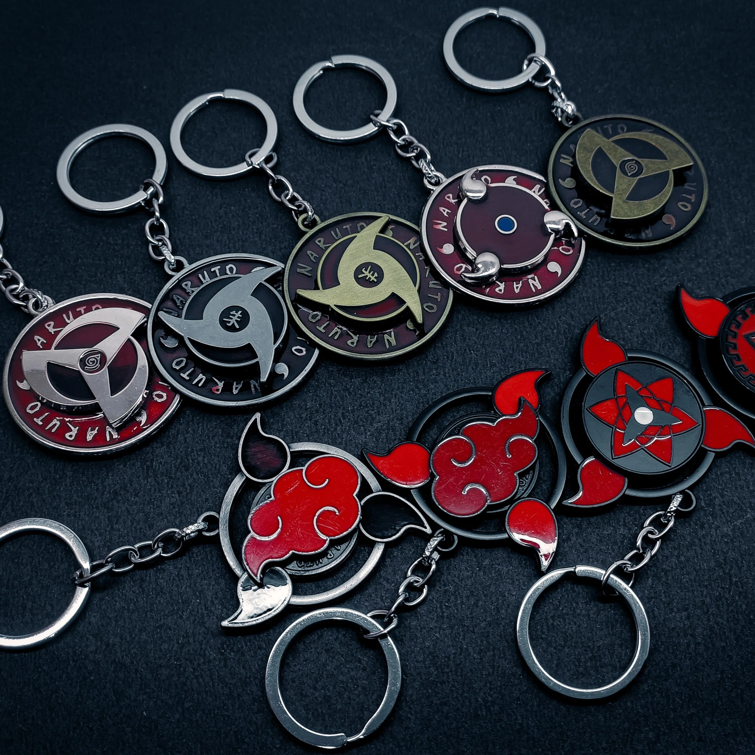 Naruto Anime | Sharingan Spinning Model D | Metal Keychain