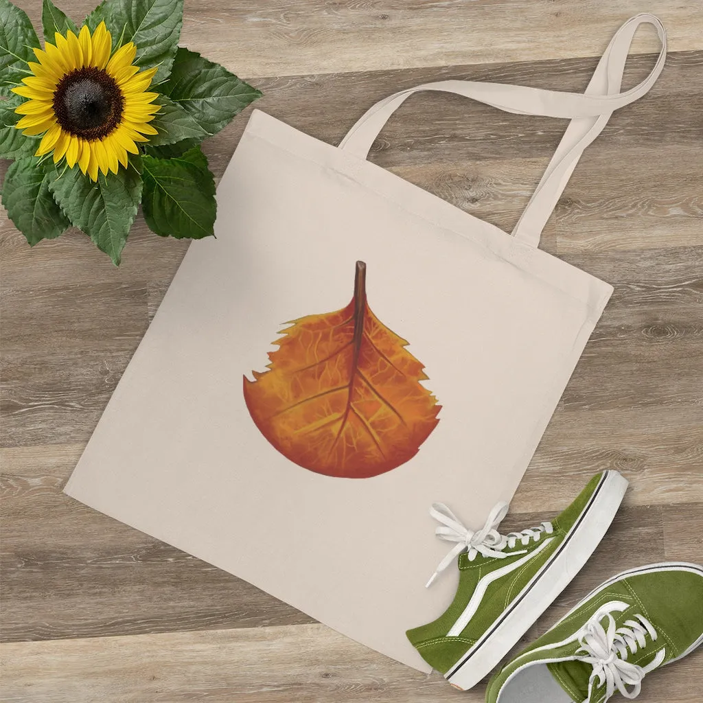 Orange Leaf Tote Bag