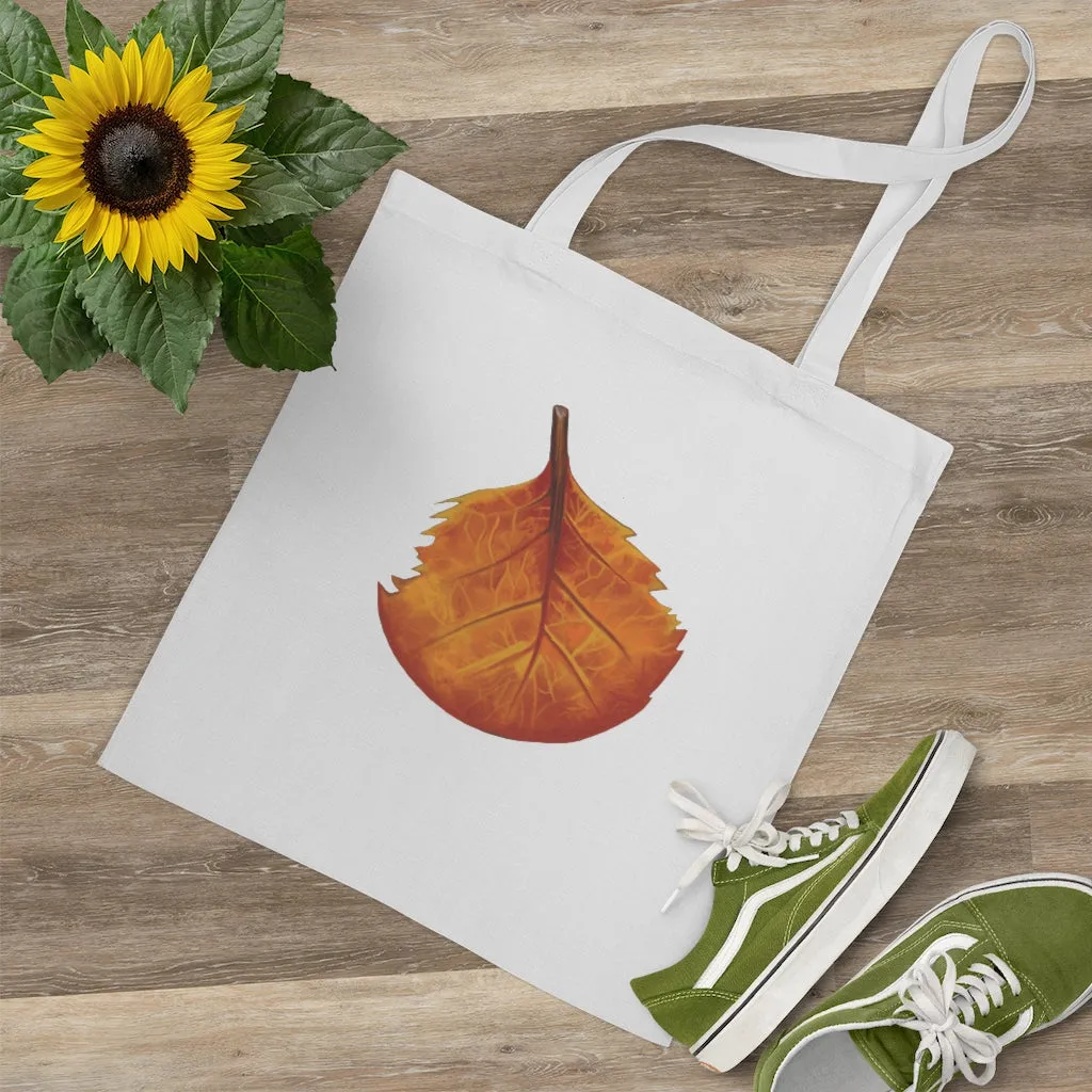 Orange Leaf Tote Bag