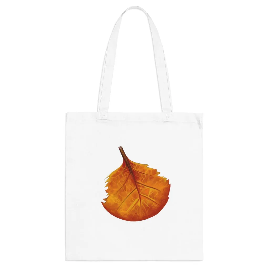 Orange Leaf Tote Bag