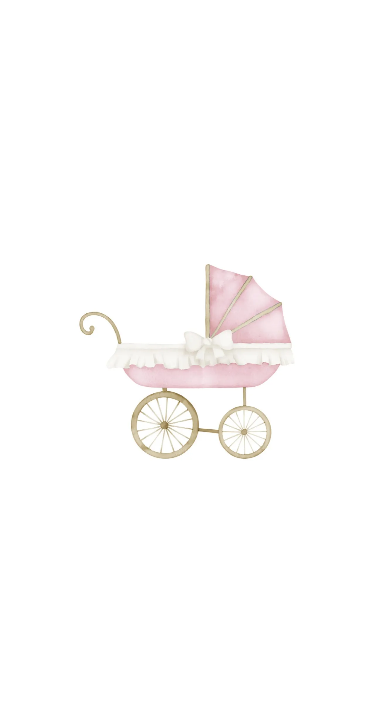 Pink Baby Carriage - Printed Guest Towel