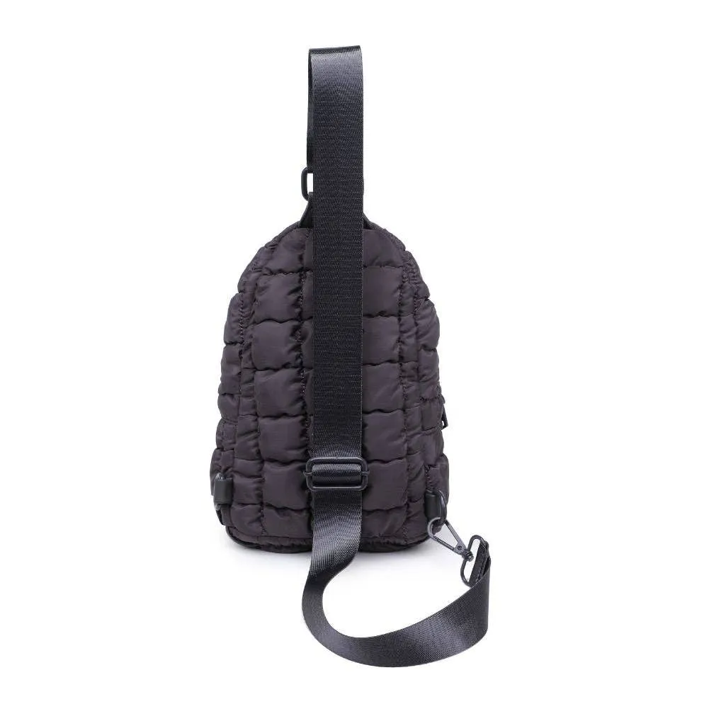 Quilted Puffer Nylon Sling Backpack