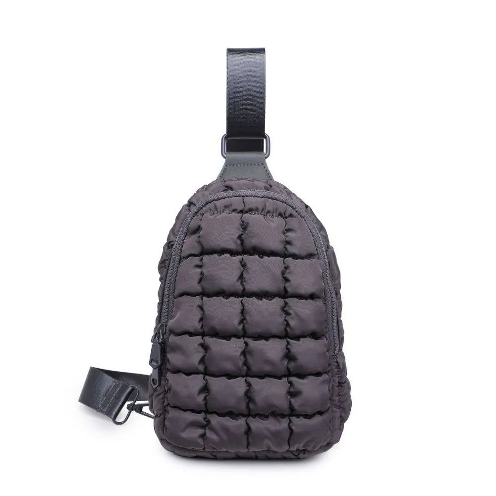 Quilted Puffer Nylon Sling Backpack