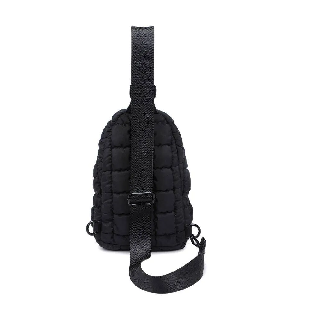 Quilted Puffer Nylon Sling Backpack