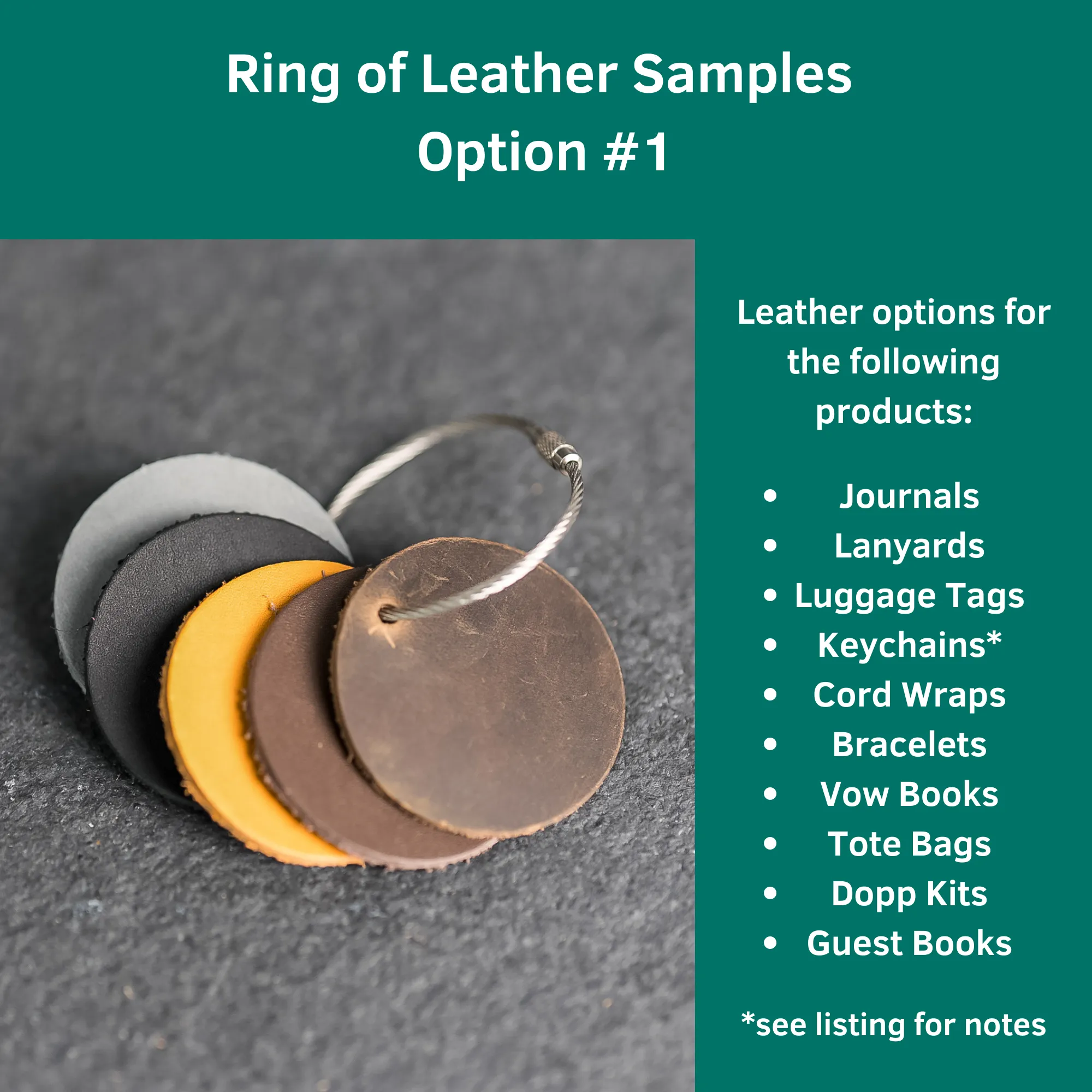 Ring of Leather Samples