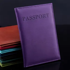 Secure Your Passport and Cards in Style with this Solid Color Wallet Card Holder