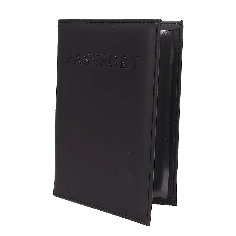 Secure Your Passport and Cards in Style with this Solid Color Wallet Card Holder