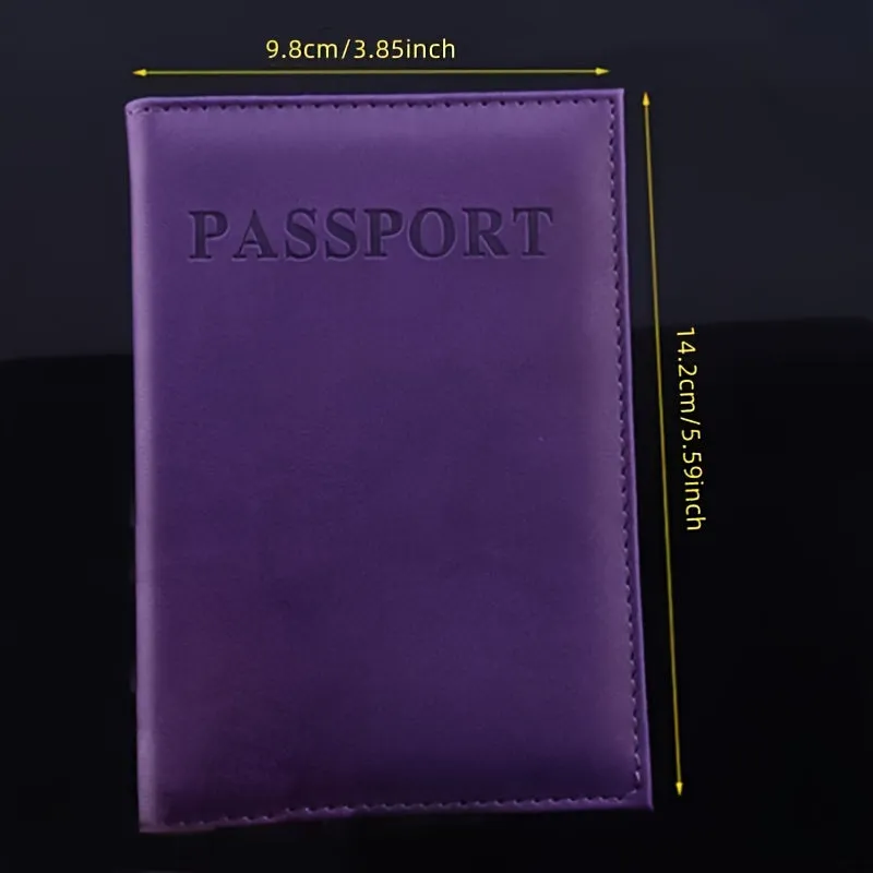 Secure Your Passport and Cards in Style with this Solid Color Wallet Card Holder