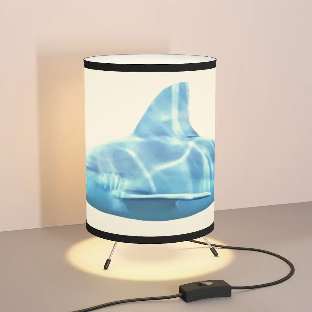 Shark Tripod Lamp with High-Res Printed Shade, US\CA plug