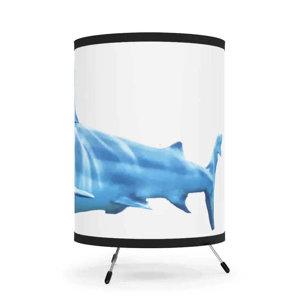 Shark Tripod Lamp with High-Res Printed Shade, US\CA plug