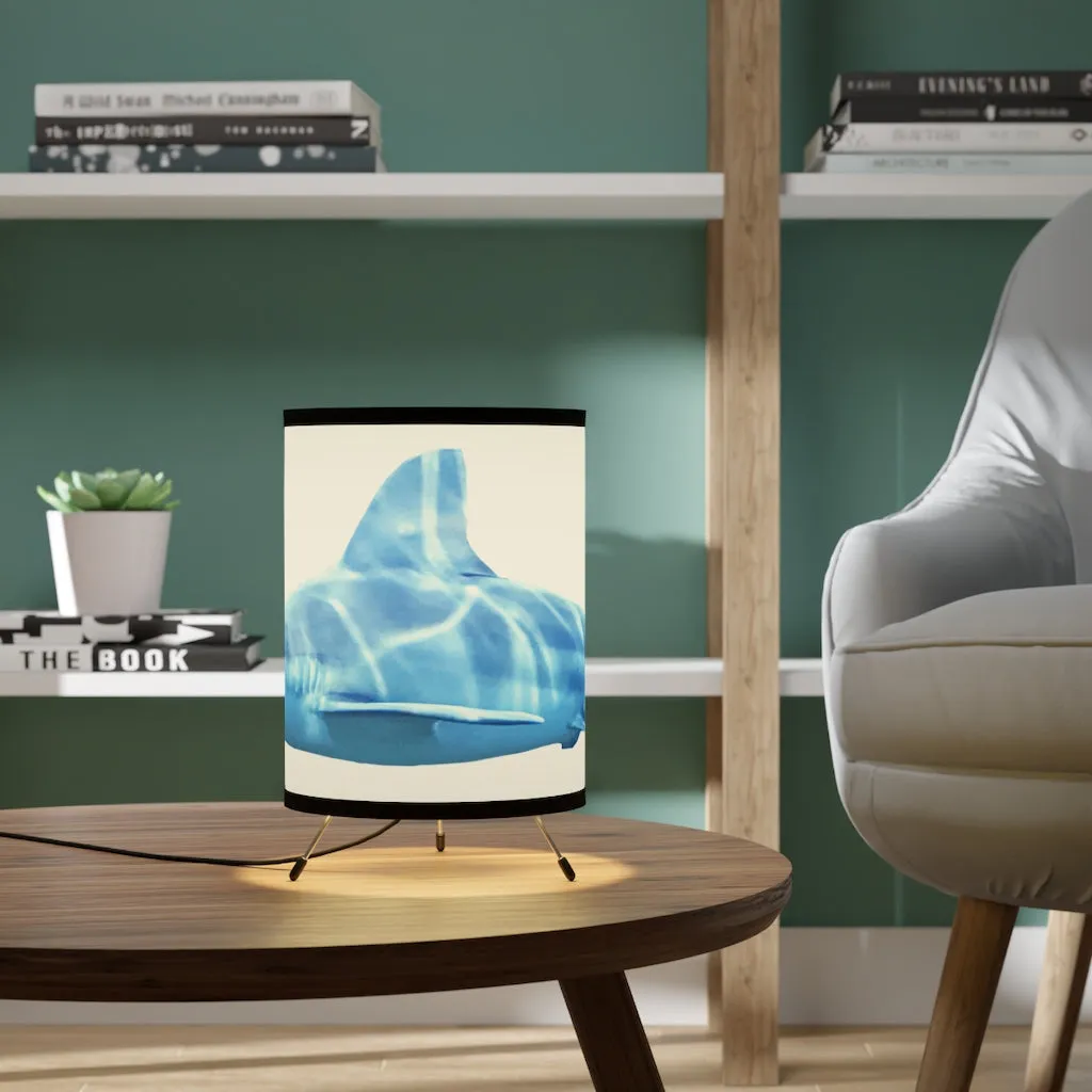 Shark Tripod Lamp with High-Res Printed Shade, US\CA plug