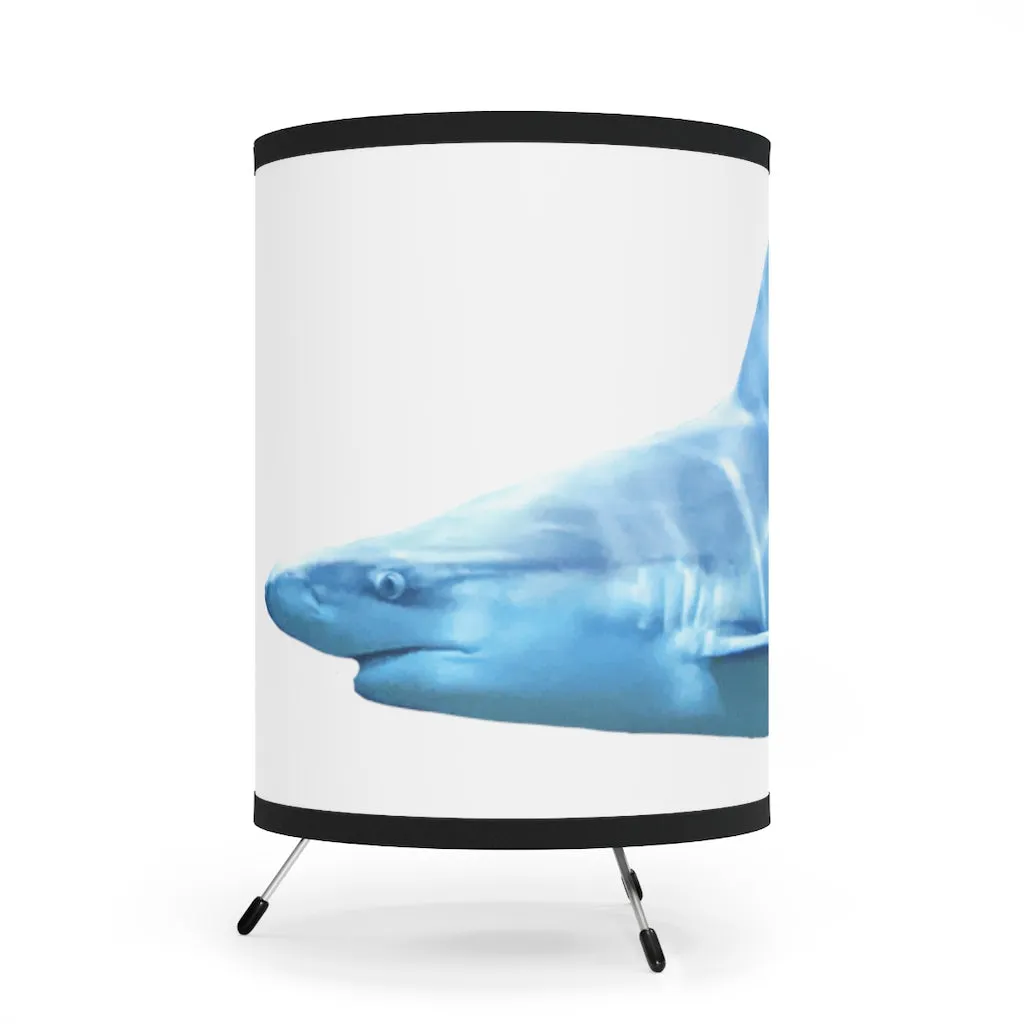 Shark Tripod Lamp with High-Res Printed Shade, US\CA plug