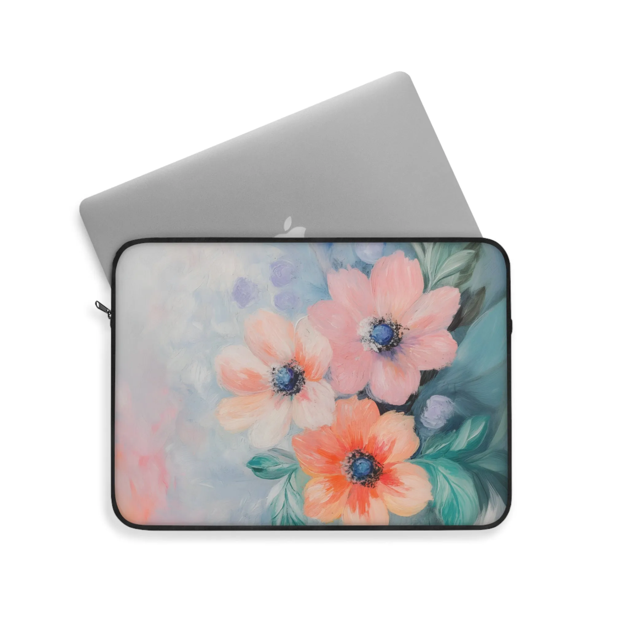 Soft Floral Print Laptop Sleeve