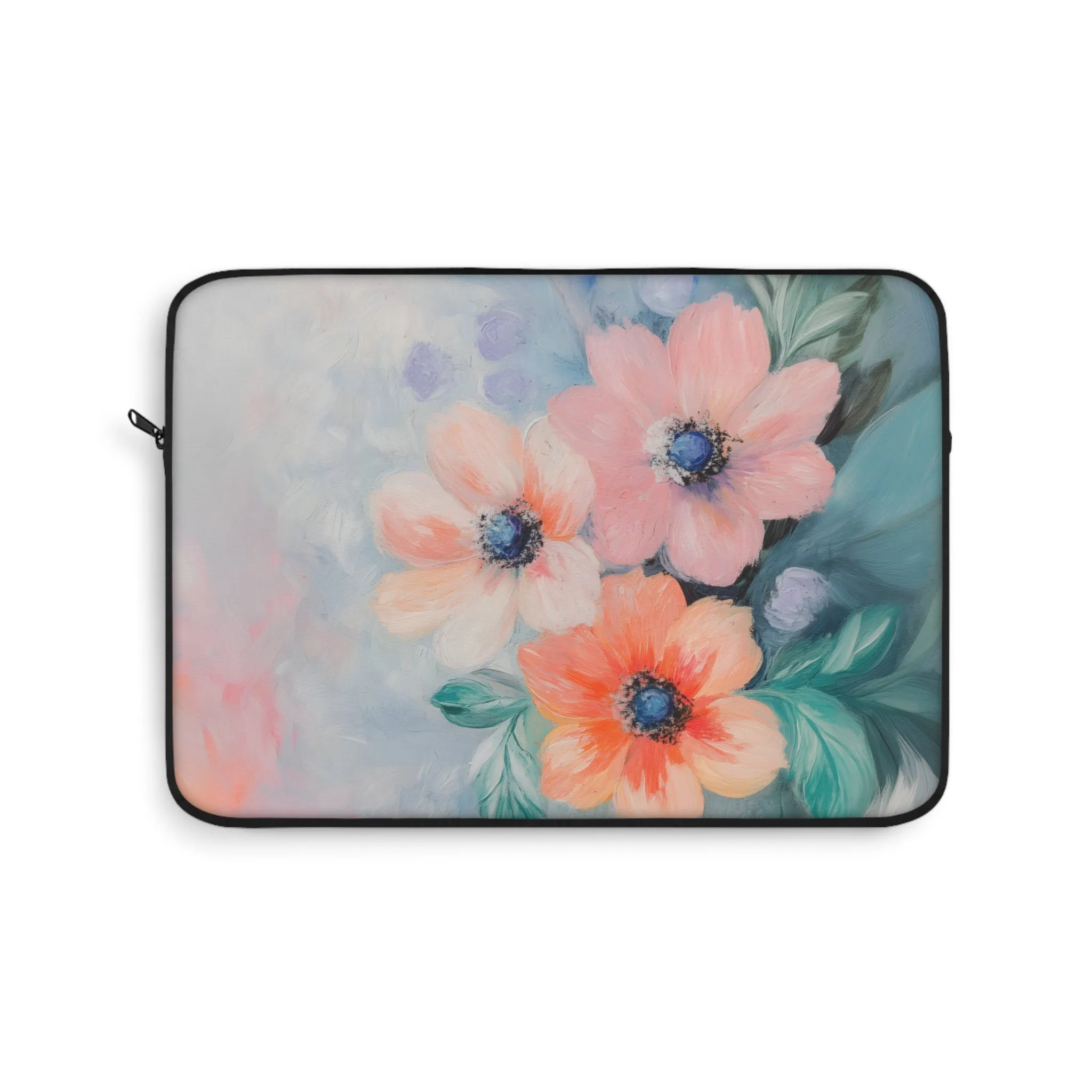 Soft Floral Print Laptop Sleeve