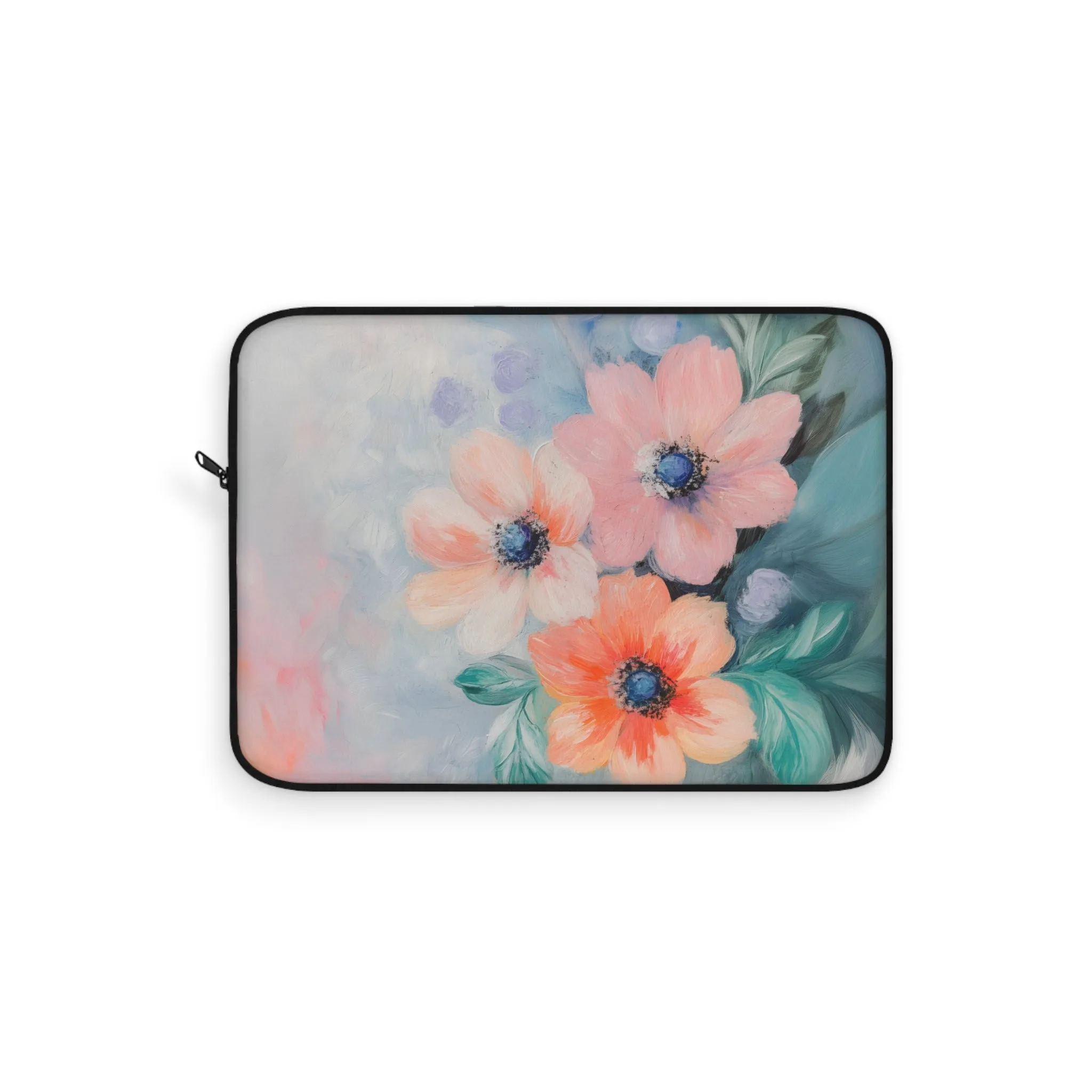 Soft Floral Print Laptop Sleeve