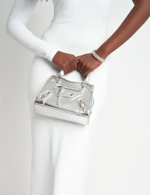 The Scarlett Mini Zip Detail Bag Silver