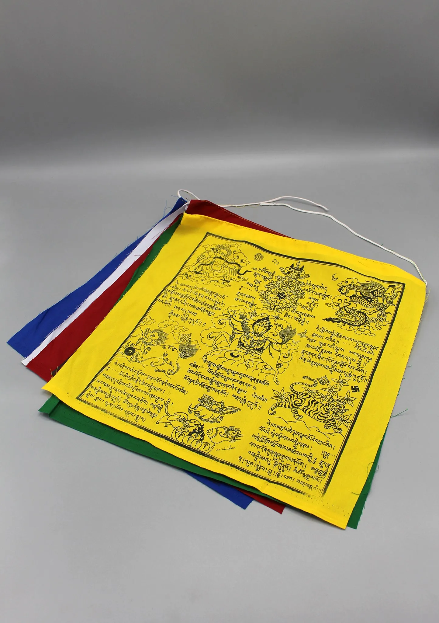 Tibetan Mantras and Symbol Printed Windhorse Prayer Flag