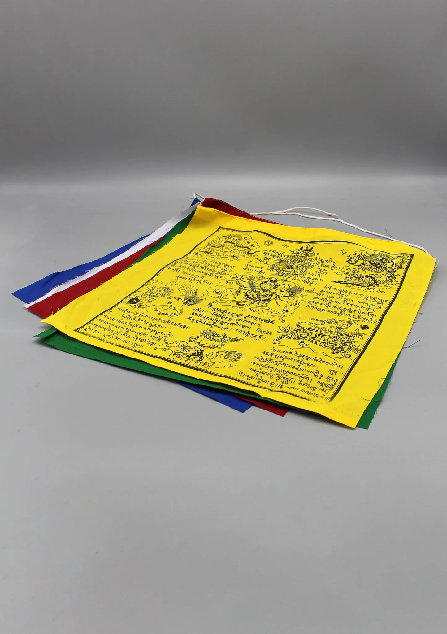 Tibetan Mantras and Symbol Printed Windhorse Prayer Flag