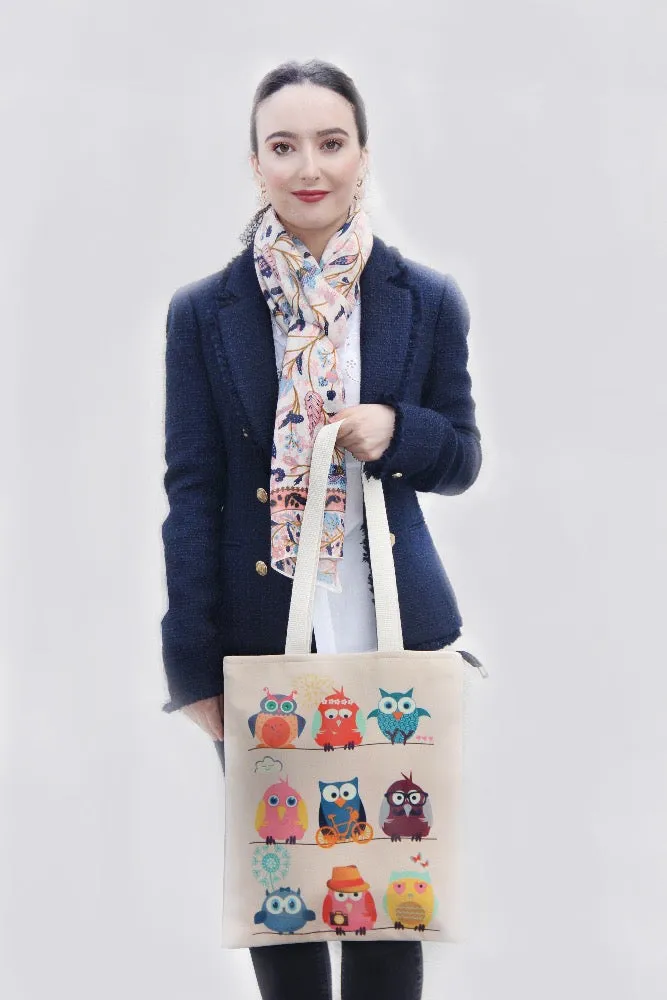 Tote Bag - Small Owls on the Branch