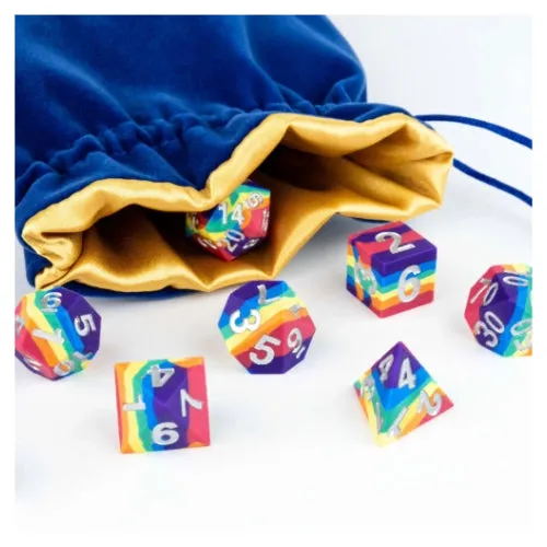 Velvet Dice Bag With Satin Liner: Logo - FanRoll™