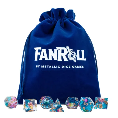 Velvet Dice Bag With Satin Liner: Logo - FanRoll™