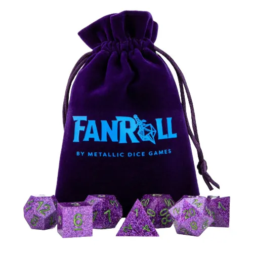 Velvet Dice Bag With Satin Liner: Logo - FanRoll™