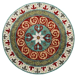 Vibrance 03568IVD Ivory/Red Rug