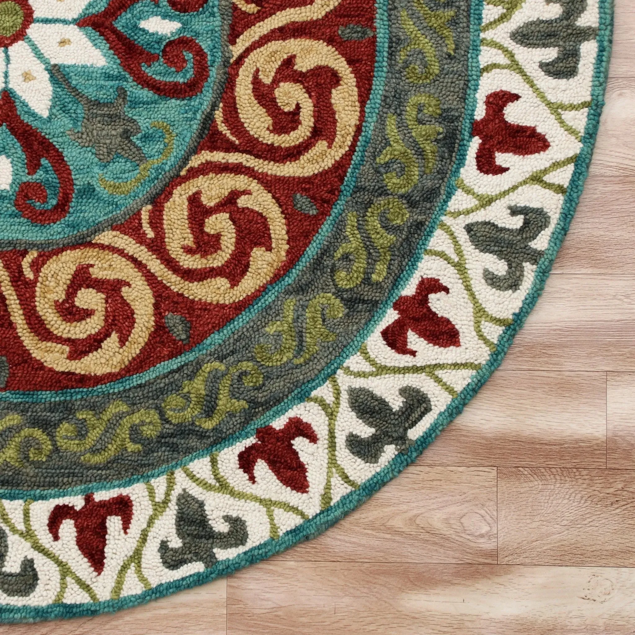 Vibrance 03568IVD Ivory/Red Rug