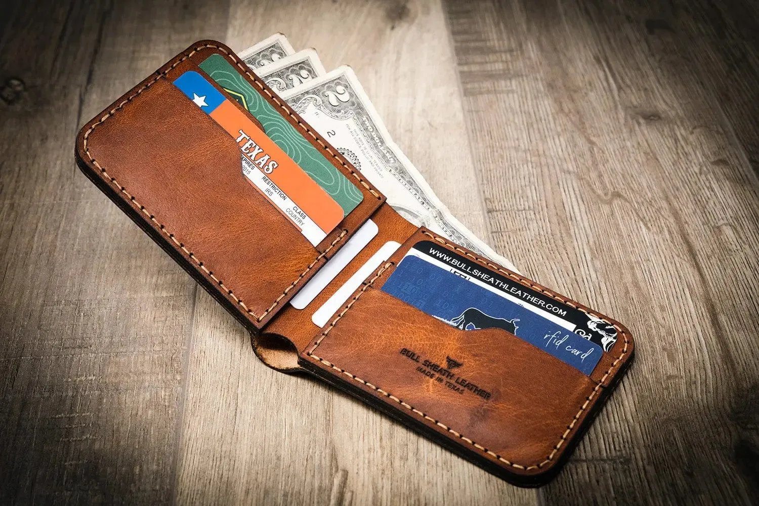 Western Bifold Wallet -  Chestnut Brown