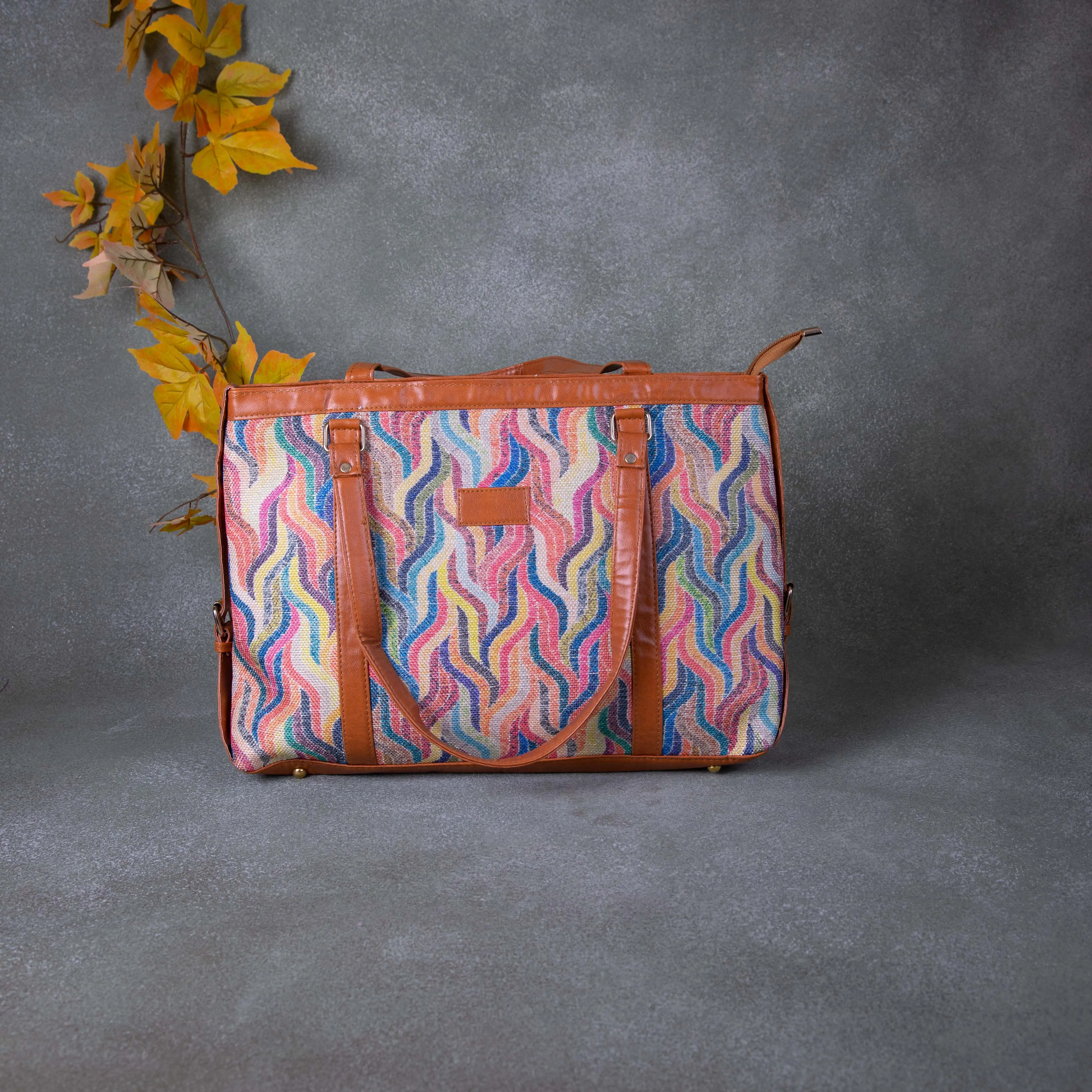 XL laptop Totes Multi Colour With Zig Zag Design