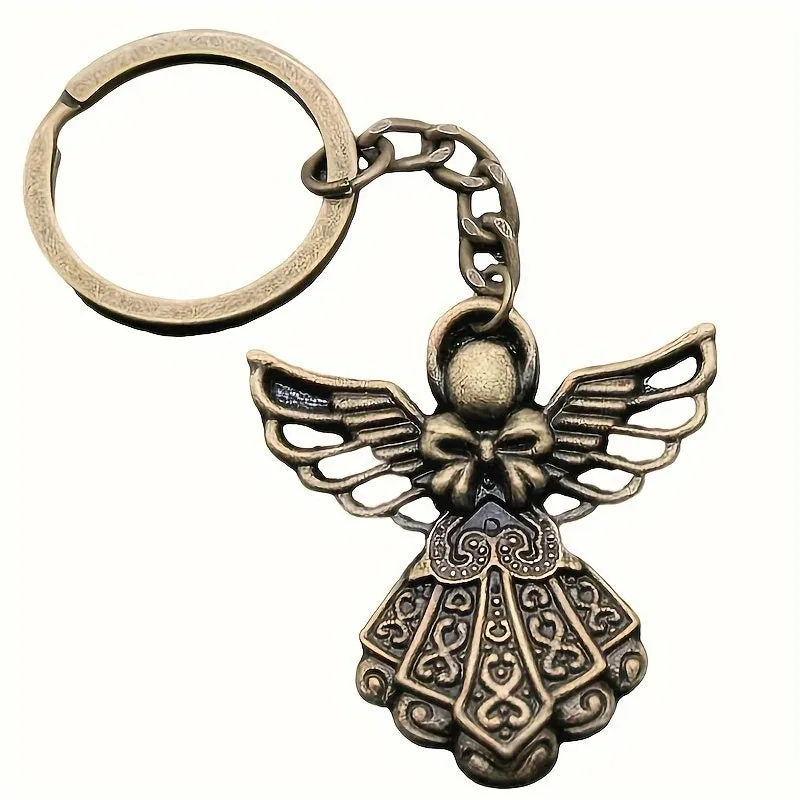 Y2K Guardian Angle Keychain Stylish Halloween Key Ring