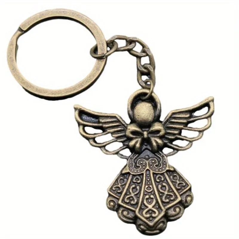 Y2K Guardian Angle Keychain Stylish Halloween Key Ring