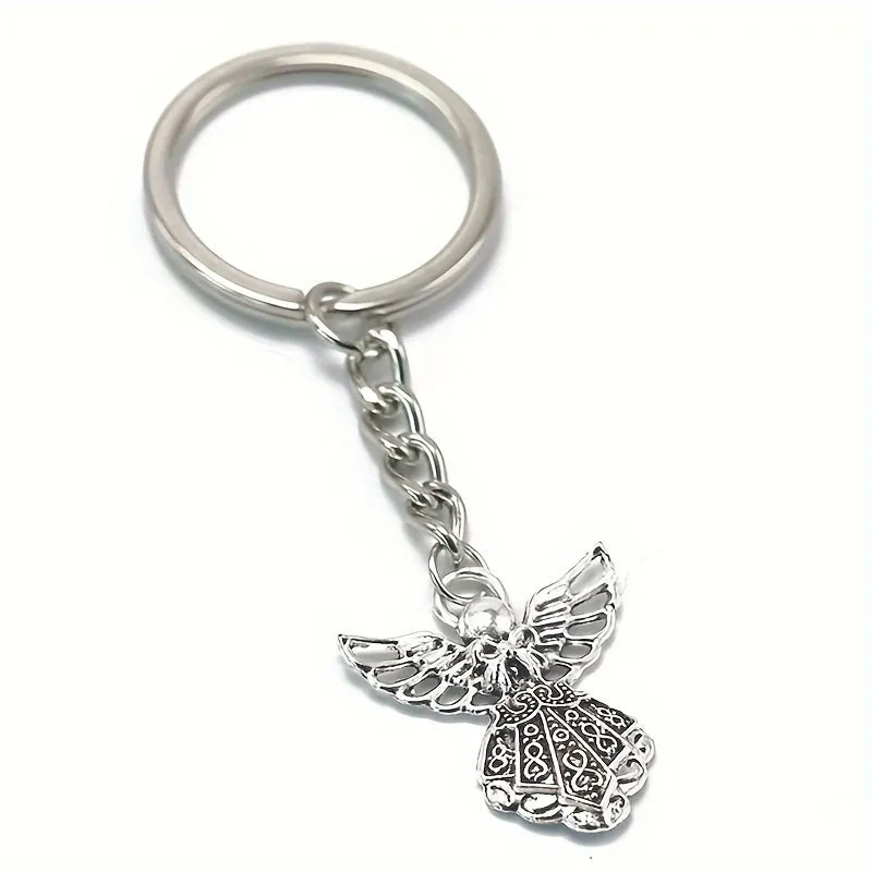 Y2K Guardian Angle Keychain Stylish Halloween Key Ring