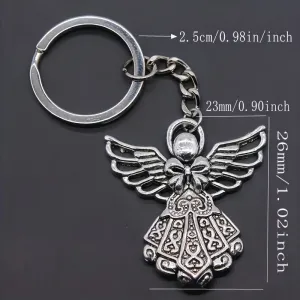 Y2K Guardian Angle Keychain Stylish Halloween Key Ring