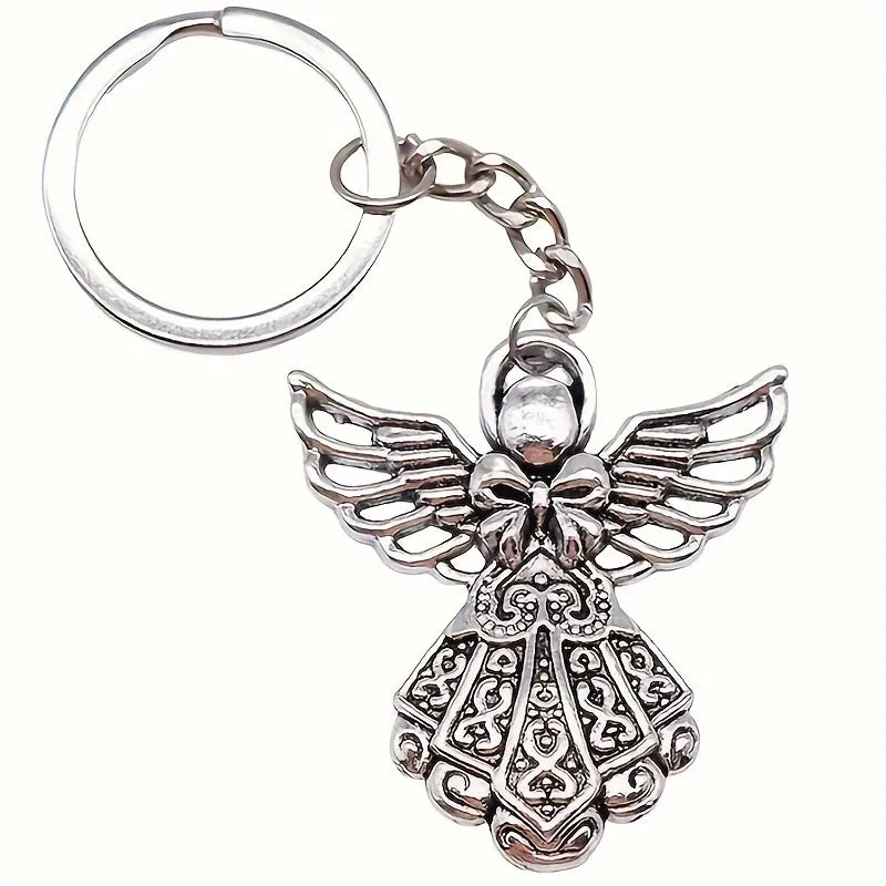 Y2K Guardian Angle Keychain Stylish Halloween Key Ring