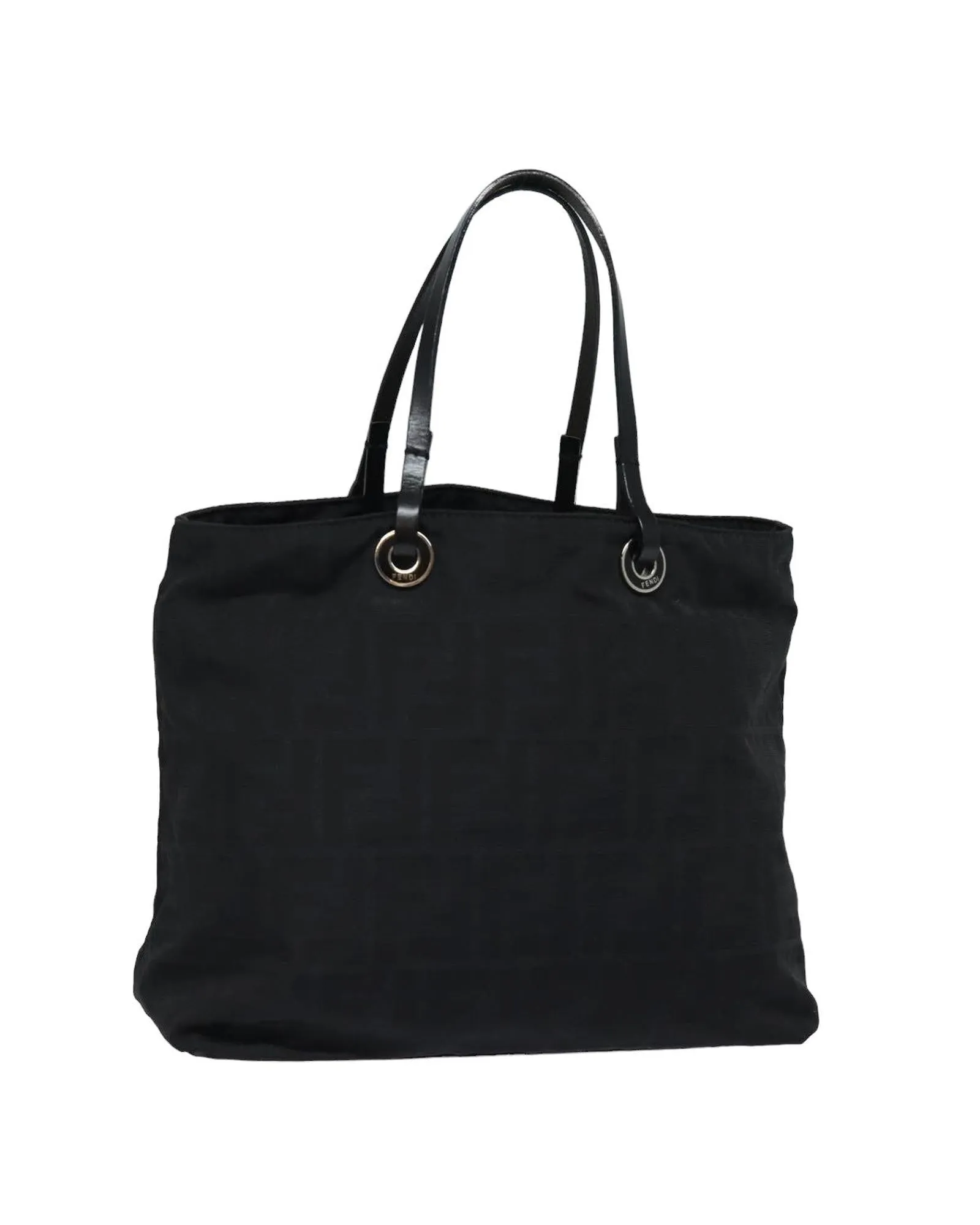 Zucca Canvas Black Hand Bag by Fendi