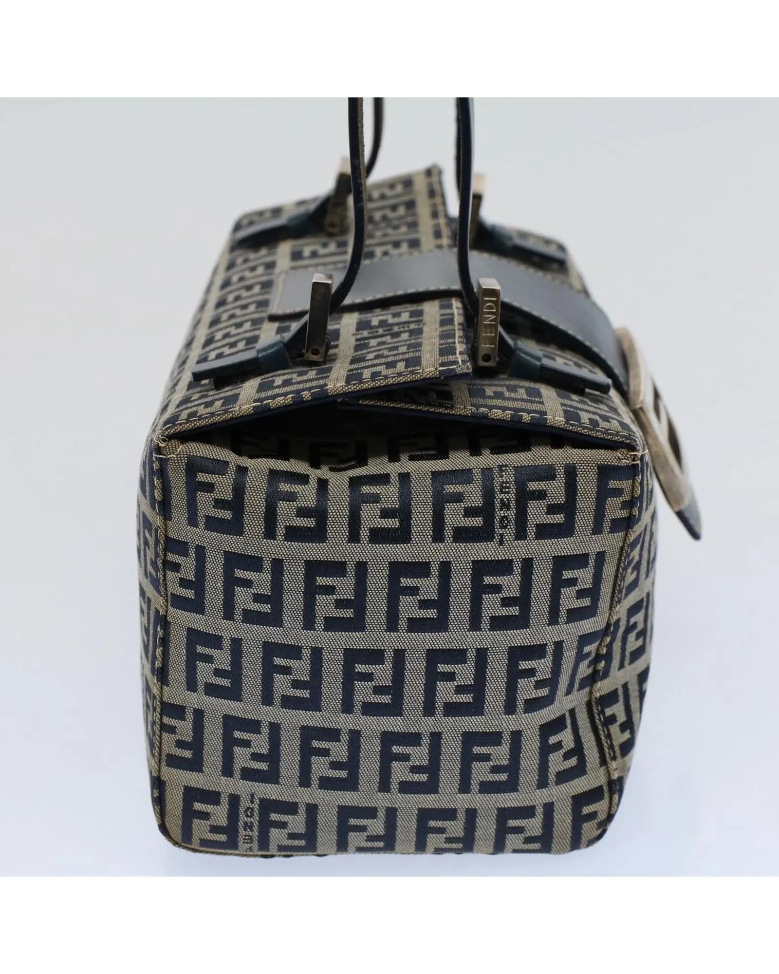 Zucchino Canvas Hand Bag in Navy by Fendi